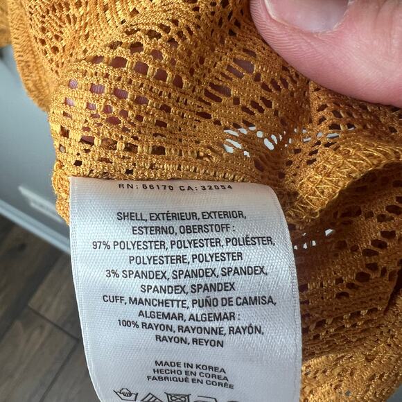 Anthropologie Akemi + Kin XS/S Bratton Sheer Lace Boxy Oversized Drop Sleeve Top - Picture 10 of 10